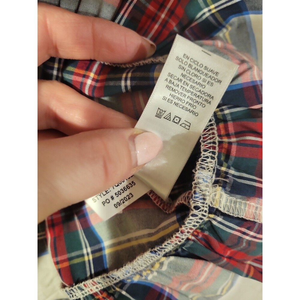 NWT Vineyard Vines Girls Tiered Plaid Dress Red Long Sleeve Preppy Coastal 7- 8 - Picture 10 of 10
